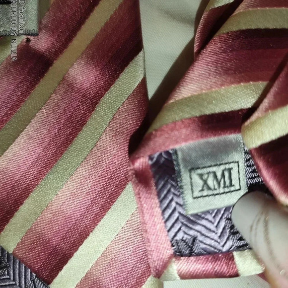 XMI NORDSTROM WIDE TIE PINK AND CREAM - Picture 5 of 5